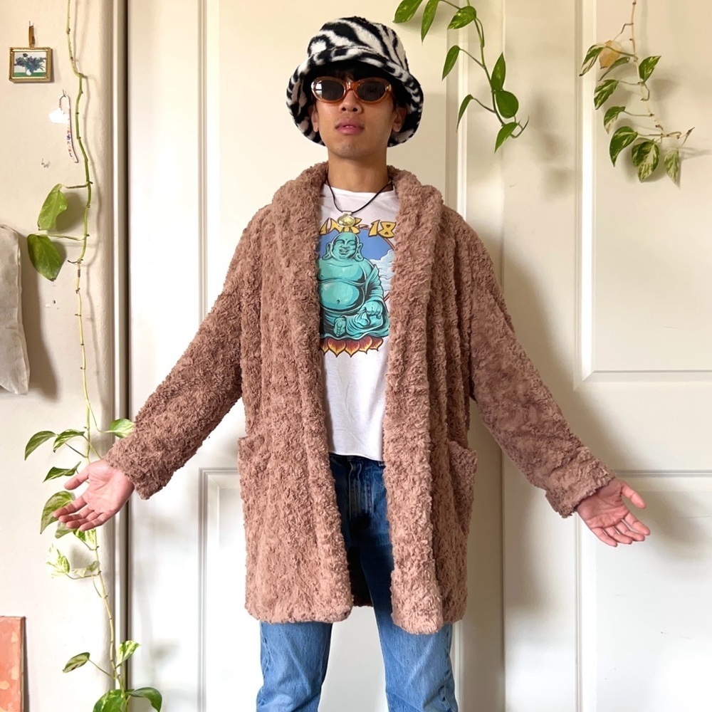 Brown Philosophy Teddy Coat - Picture 3 of 5